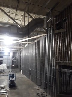 Rough-in and support work ahead of closeout.