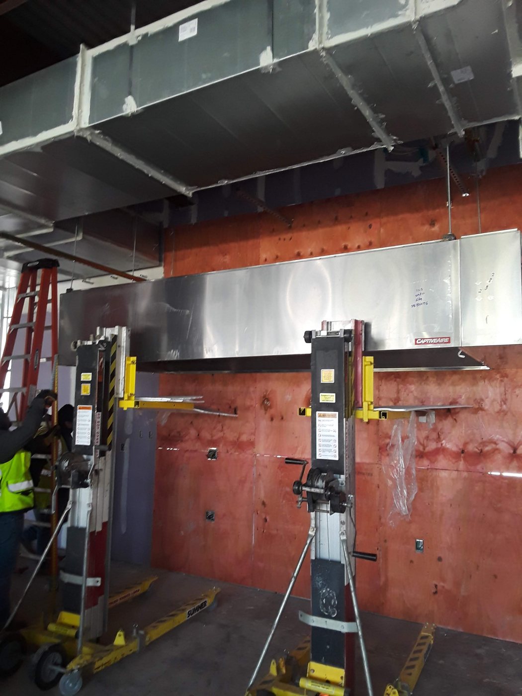 Rough-in and support work ahead of closeout.